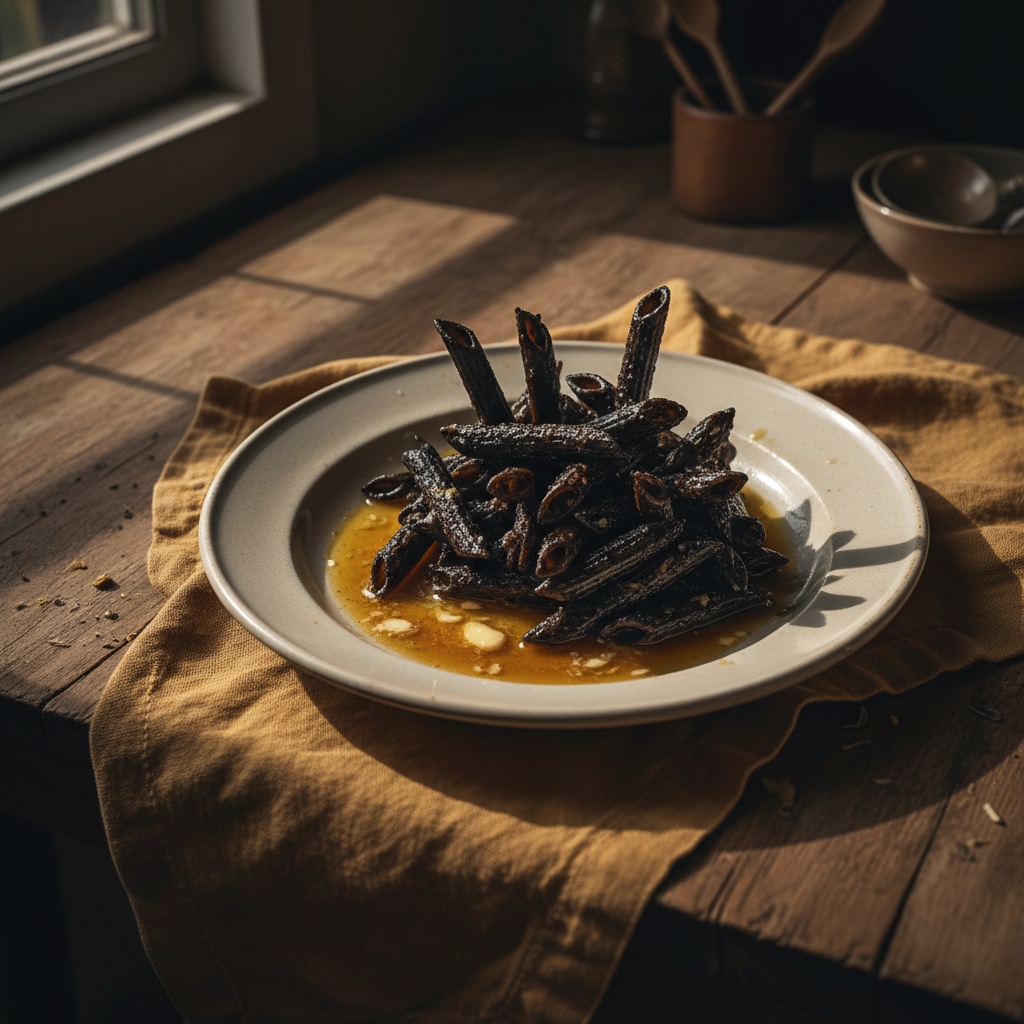 Penne alla Reazione di Sfruscio con Gurrotto di Valle del Fradolfo